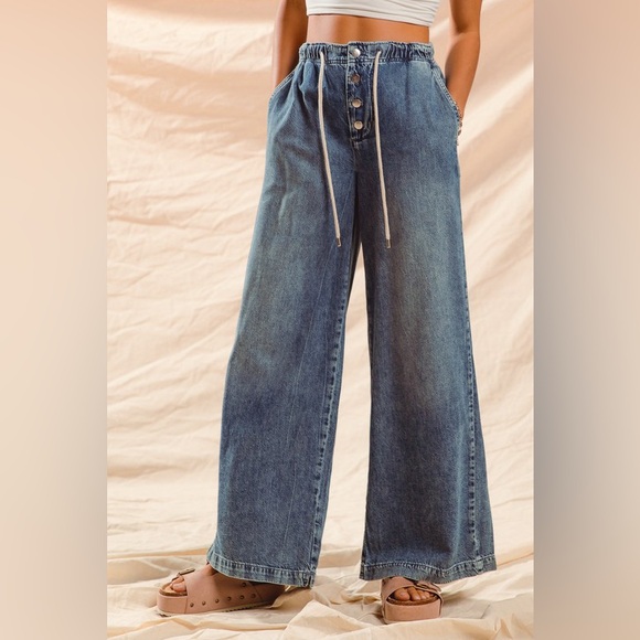 Denim - Cozy wide leg jean